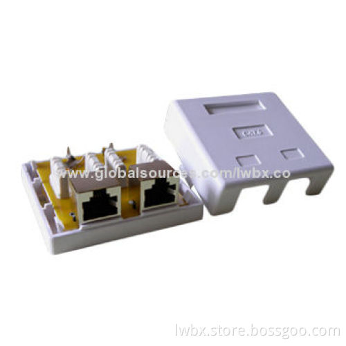Cat.6 FTP Rj45 Surface Jack 2 Ports